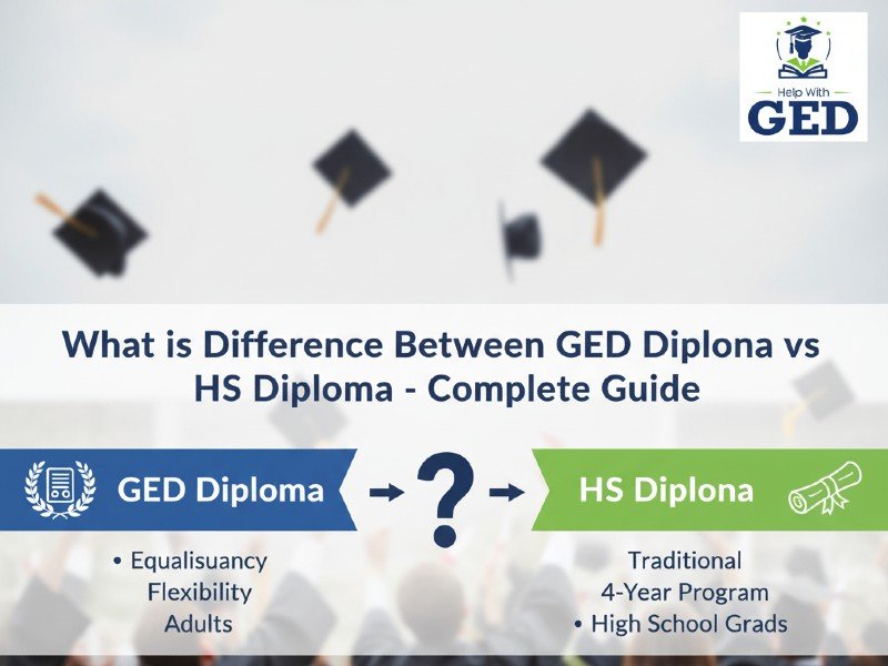 What is difference between GED diploma vs HS diploma